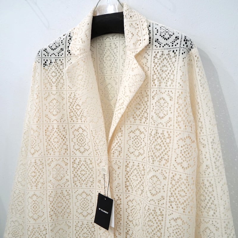新品 定価9790円 ダブルクローゼット 春夏 シアー 総 レース 