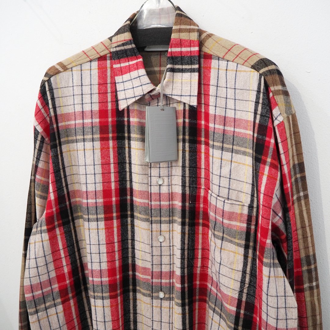 新品 定価187000円 ヴェトモン VTMNTS 秋冬 チェック 長袖シャツ 