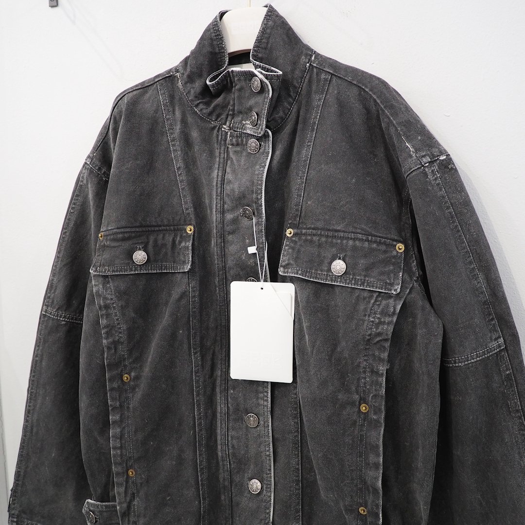 ★美品★IRENE デニムジャケット ブラック 新品 定価85800円 インク 顔料染め デザイン デニム ジャケット