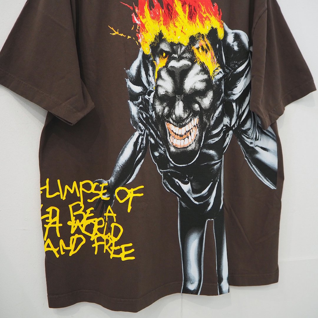 新品 XL トラヴィススコット CACTUS JACK UTOPIA Tシャツ こげ茶