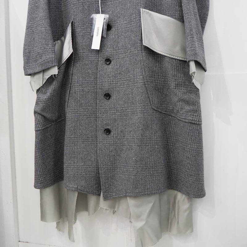新品 定価103400円 サルバム 22aw チェック ツイード レイヤード