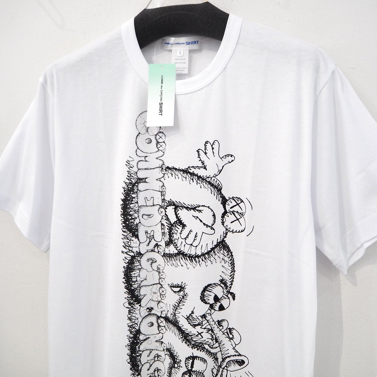 美品　21AW COMME des GARÇONS KAWS コラボ シャツ