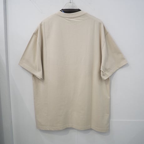 新品 定価8290円 レマニズム ヘビーウエイト フロント 刺繍 Tシャツ ベージュ アイボリー メンズ XL レディース