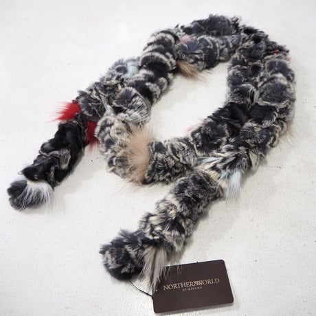 極美品　GUCCI グッチ　レオパード　レッキスファー　マフラー　ラビット 極美品 GUCCI グッチ レオパード レッキスファー マフラー