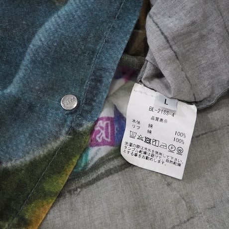 定価6万 ブレス No69 ホリデー シャツ生地 Tシャツ 白 ホワイト 青 ブルー メンズ L レディース