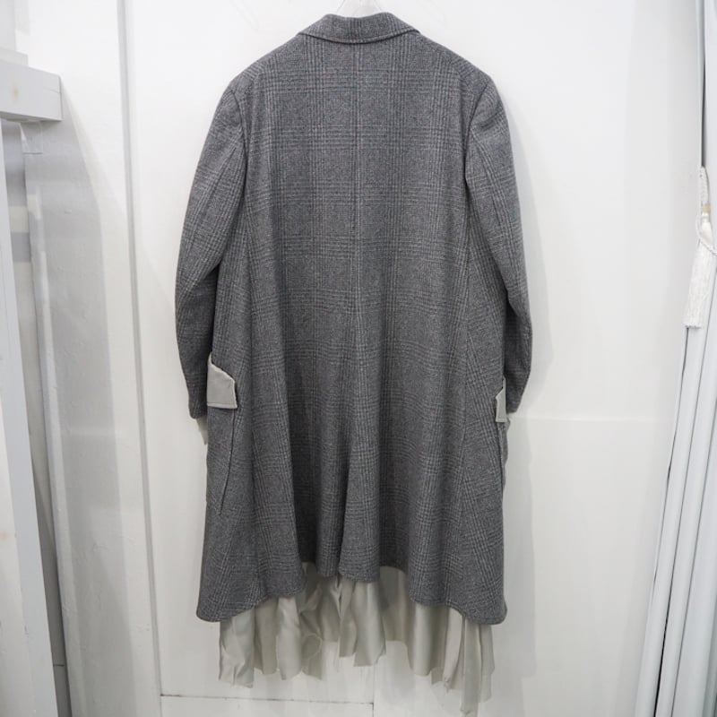新品 定価103400円 サルバム 22aw チェック レイヤード コート 新品 定価103400円 サルバム 22aw チェック レイヤード コート