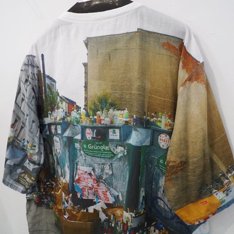 定価6万 ブレス No69 ホリデー シャツ生地 Tシャツ 白 ホワイト 青 ブルー メンズ L レディース