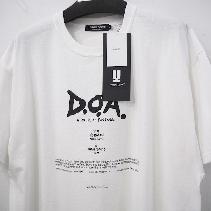 限定 アンダーカバー x D.O.A ジョニーロットン フォト プリント Tシャツ 白 ホワイト XL メンズ