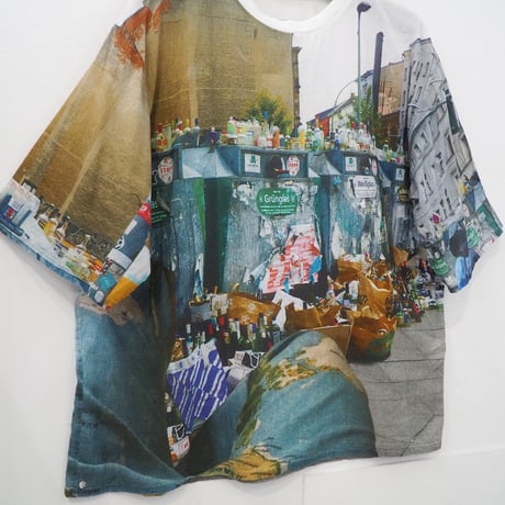 定価6万 ブレス No69 ホリデー シャツ生地 Tシャツ 白 ホワイト 青 ブルー メンズ L レディース