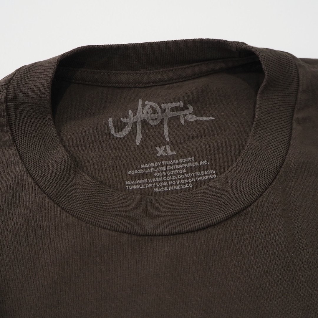 トラビス・スコット Tシャツ XL ダークグレー 新品 XL トラヴィススコット CACTUS JACK UTOPIA Tシャツ こげ茶