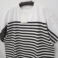新品 定価16500円 フラグスタフ × エヌハリウッド 24ss 星条旗 ボーダー Tシャツ 白 ホワイト 黒 メンズ XL