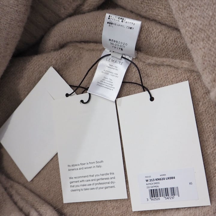 新品 定価189200円 ルメール 上質 モックネック ニット ワンピース