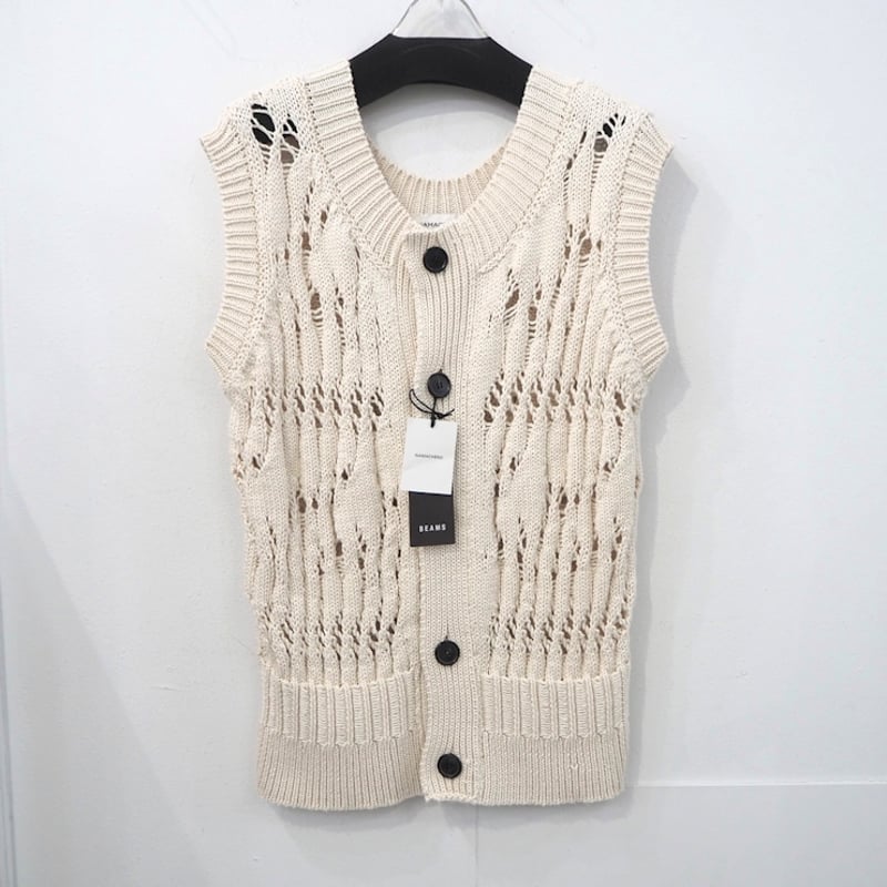 新品 定価86900円 ナマチェコ 22ss 春夏 ローゲージ 柄編み 新品 定価86900円 ナマチェコ 22ss 春夏 ローゲージ 柄編み