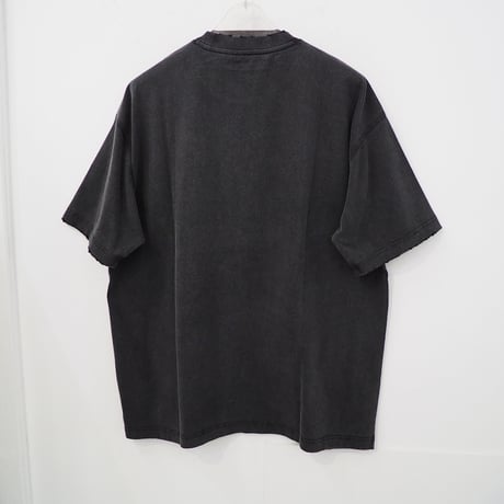 新品 定価18980円 NANS STUDIO 25ss ヴィンテージ加工 Tシャツ 黒 ウォッシュ ブラック メンズ L XL レディース