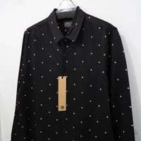 新品 定価40150円 スビ 24aw ストレッチ 長袖 シャツ 黒 ブラック メンズ M