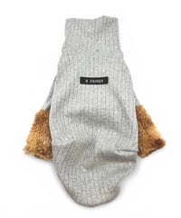 Mix coloring knit【Gray×Brown】