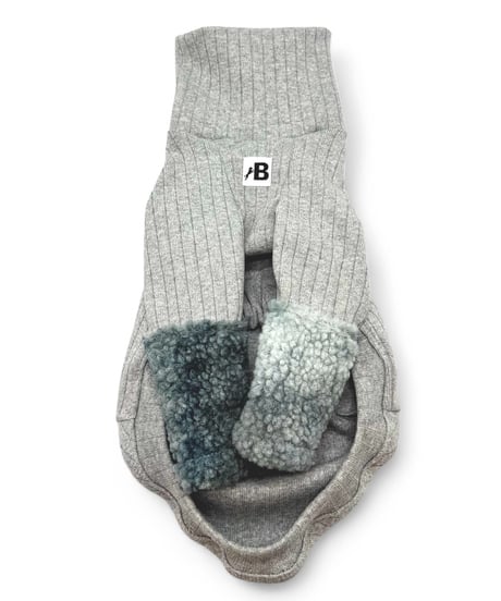 Mix coloring knit【Gray×Blue】