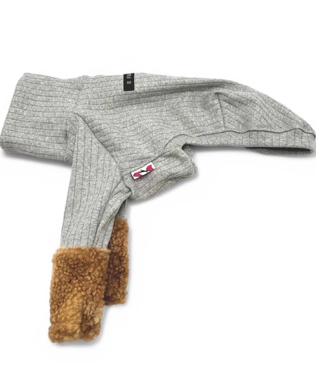 Mix coloring knit【Gray×Brown】