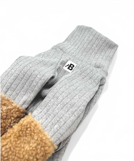 Mix coloring knit【Gray×Brown】
