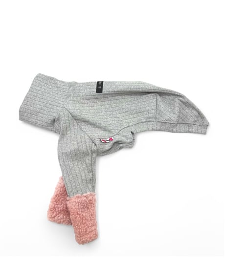Mix coloring knit【Gray×Pink】
