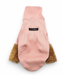 Mix coloring knit【Pink×Brown】