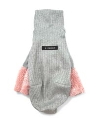 Mix coloring knit【Gray×Pink】
