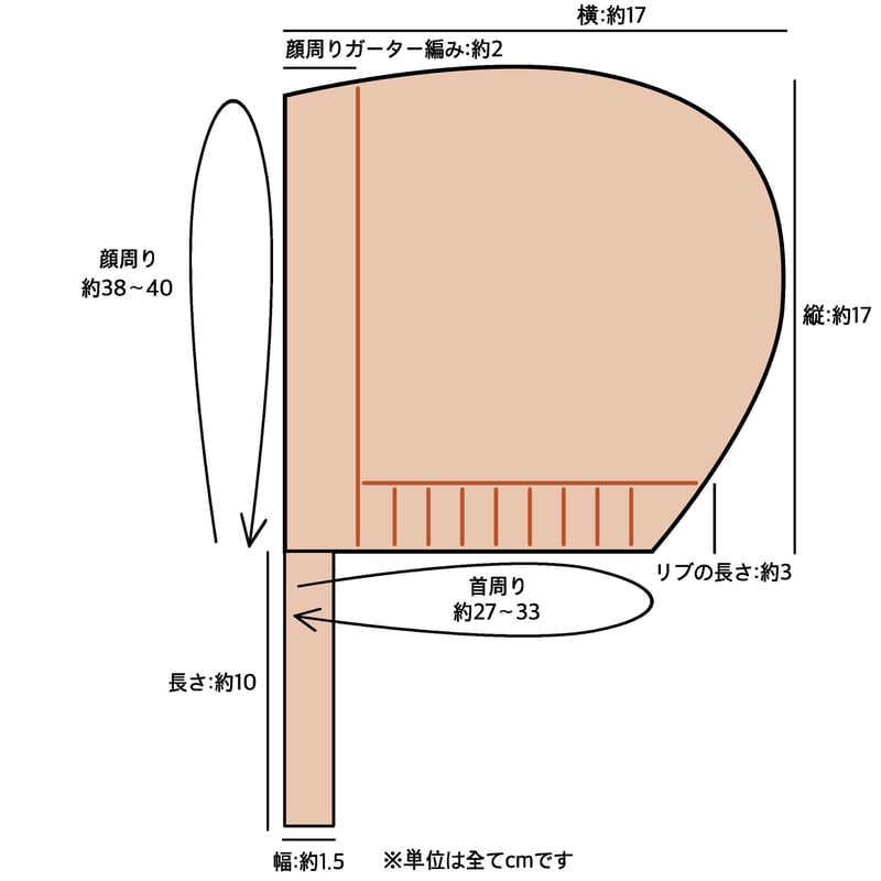 Granny Square BABY Bonnet ~グラニースクエアボンネットベビーサイズ~