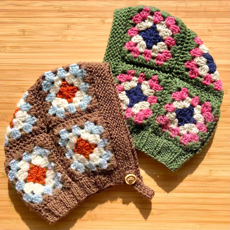 Granny Square BABY Bonnet ~グラニースクエアボンネットベビー