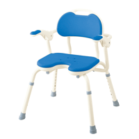 安寿 折りたたみシャワーベンチ IU(座面角型)(201-E0354) | ソレイユ