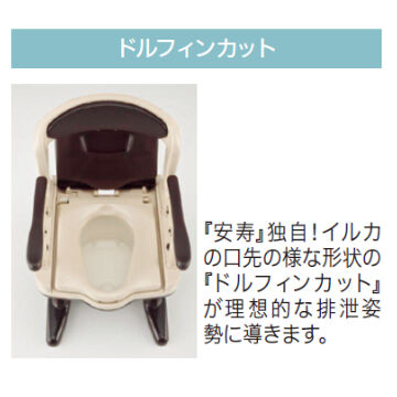 安寿 ポータブルトイレ ジャスピタ 標準タイプ（商品番号：201-T0818
