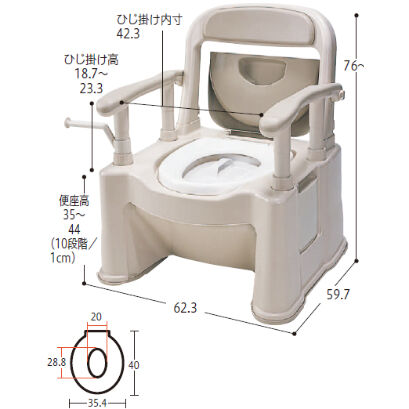新品未使用　パナソニック　ポータブルトイレ SP型 背もたれ付き Amazon | パナソニックエイジフリーライフテック ポータブル