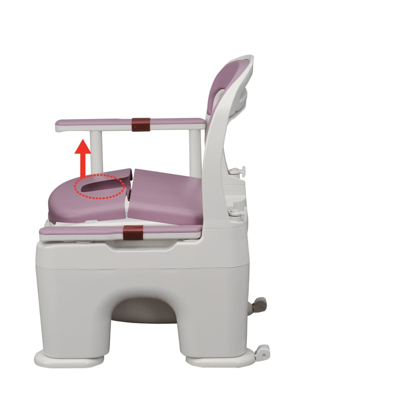 【新品未使用】ポータブルトイレ＜座楽＞ラフィーネ ポータブルトイレ〈座楽〉ラフィーネ 脱臭あたたか便座タイプ