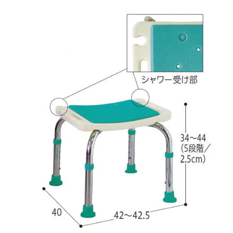 シャワーチェア楽湯ミニ背もたれ付 シャワーチェアー楽湯ミニ（商品番号：201-S0452) | ソレイユ福祉用具