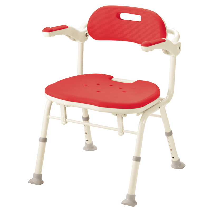 安寿 折りたたみシャワーベンチ IU(座面角型)(201-E0354) | ソレイユ