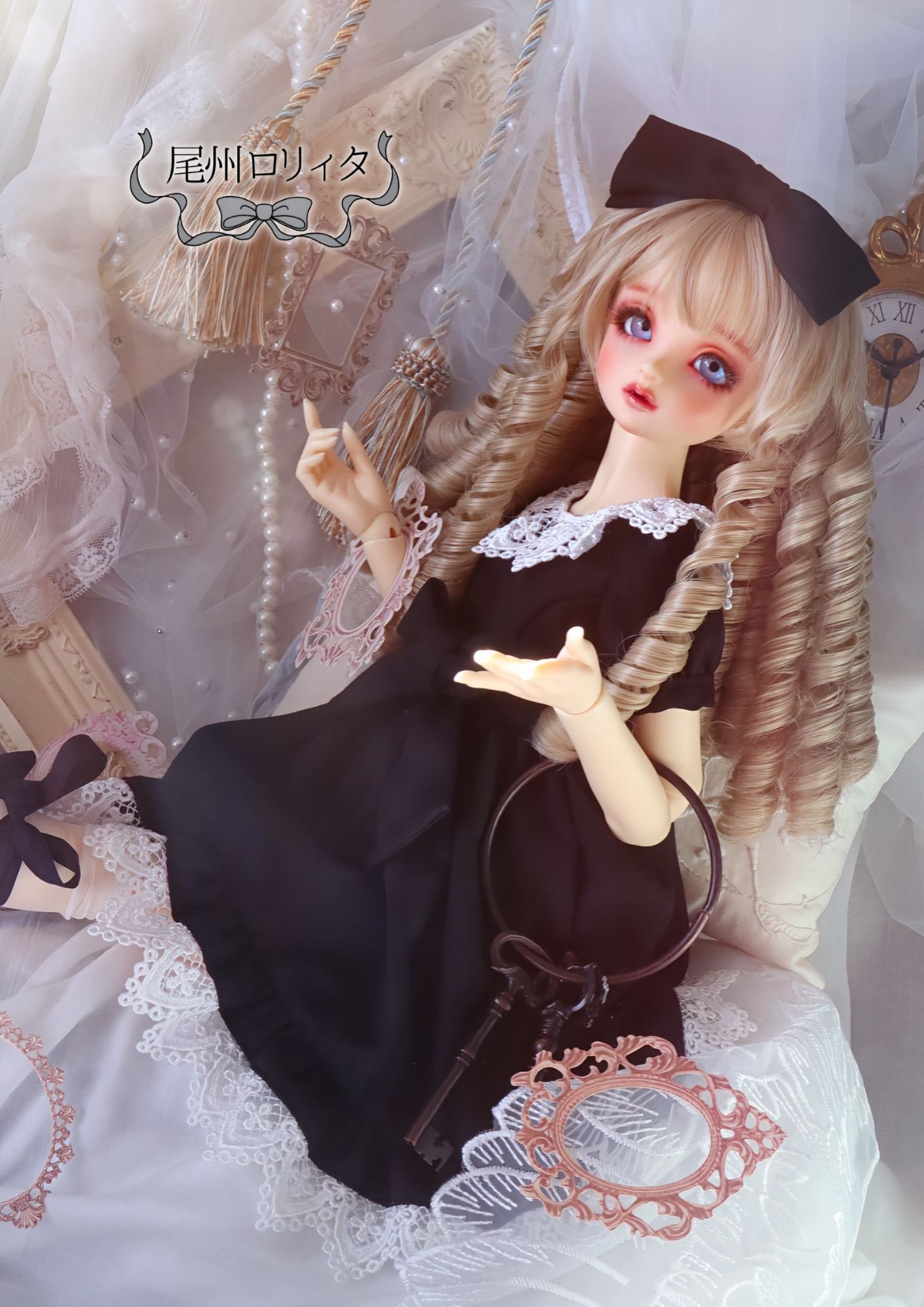尾州ロリィタ ドールサイズ（尾州ブラックセット） | 尾州ロリィタ