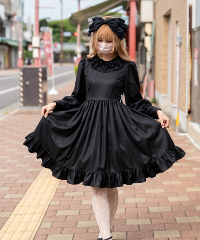 東*風様 【新品】[尾州ロリィタ] Alice型OPラピスラズリ（黒レース） 夏の受注会2026】Alice型OP/尾州ロリィタ | 尾州ロリィタ 公式 WEB SHOP