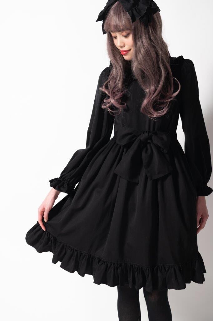 ずっと お姫様にしてくれる 特別な日常のワンピース　尾州ロリィタ　ネイビー 尾州ロリィタ】ずっと お姫様にしてくれる 特別な日常の