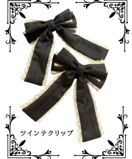 尾州ロリィタブラックレザーシルクウール　ワンピース＆バレッタ 尾州ロリィタブラックレザーシルクウール ワンピース＆バレッタ