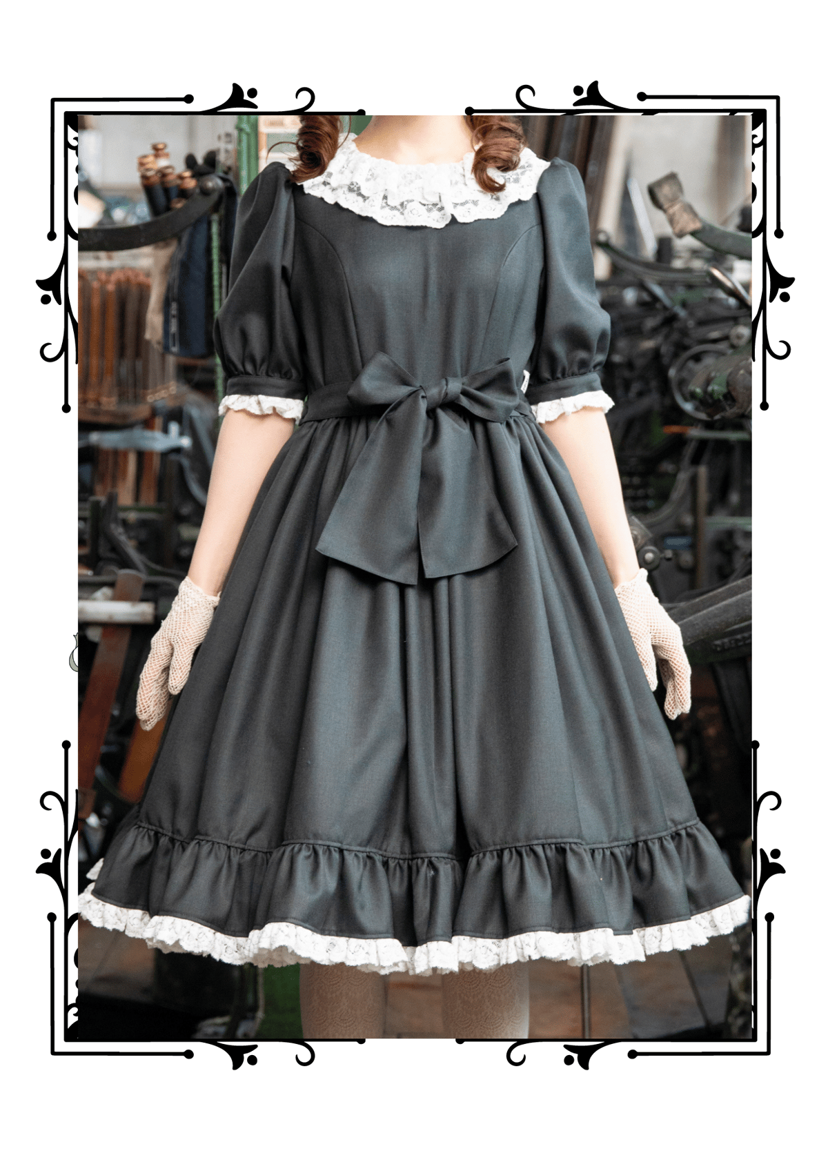 即売品】-半袖- 深翠色(サイズ1) | 尾州ロリィタ