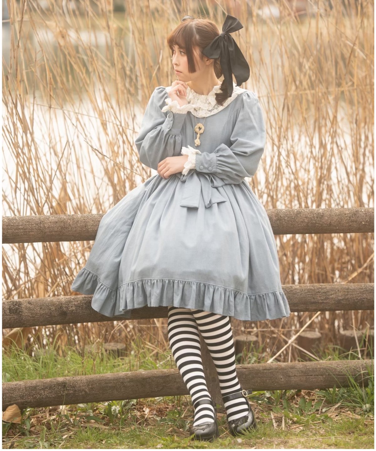 GLM13】びしゅろりアリスワンピース（単品）（半袖or長袖） | 尾州ロリィタ