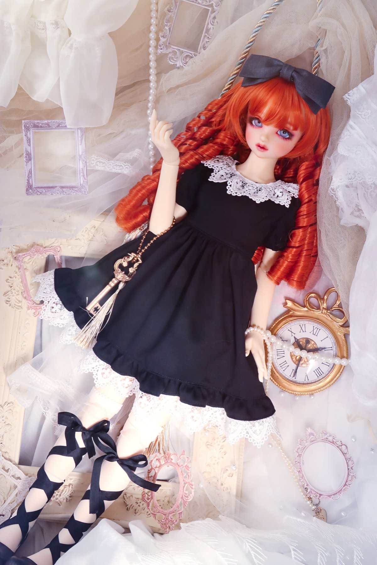 尾州ロリィタ ドールサイズ（尾州ブラックセット） | 尾州ロリィタ