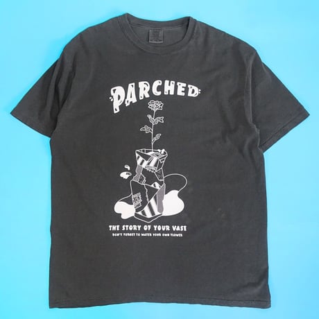 『PARCHED』発売記念TシャツGRAY(YUTAKA NOJIMA×BACK PACK BOOKS)