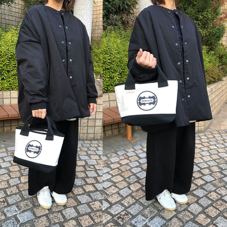 UCHINOKO      HG キャンバスミニトート  Four Piece DG (BLACK) 6カラープリントver   MiNiポーチ付き（数量限定）