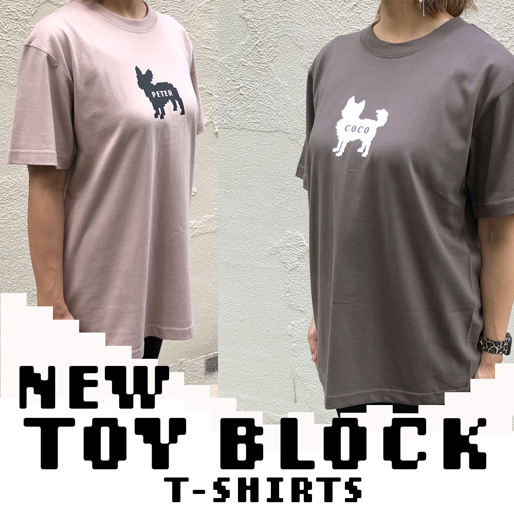 UCHINOKO　Tシャツ半袖　type03　Toy Block big　1匹Ver