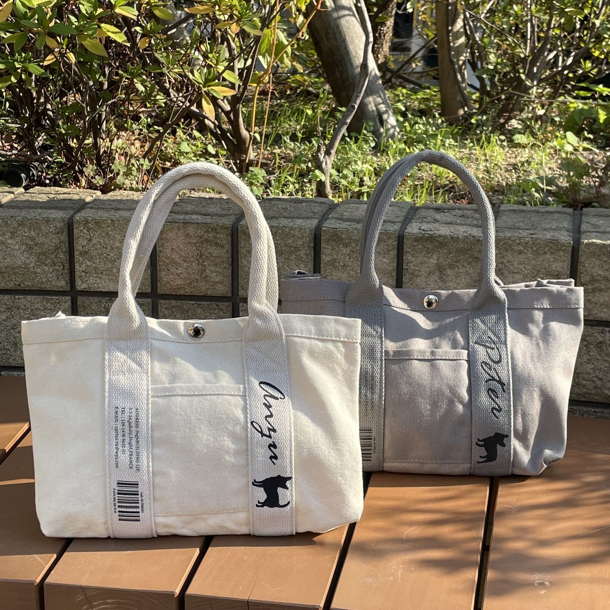 UCHINOKO LINE TOTE（3匹ver） | IAMR おしゃれなうちの子グッズSHOP