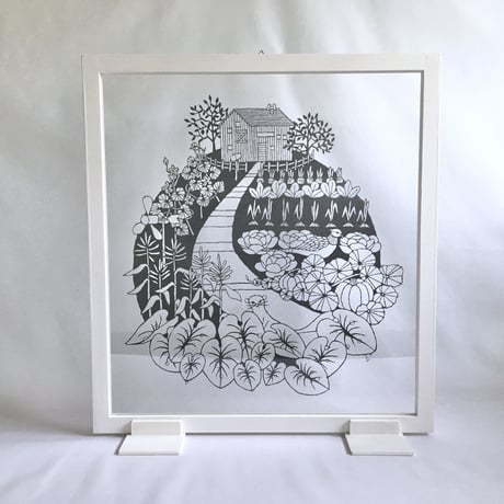 切り絵フレーム用スタンド＿W＿ホワイト