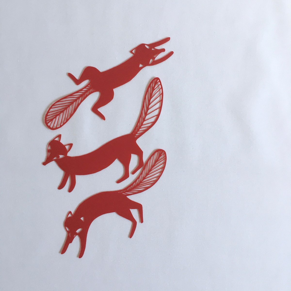 プチ切り絵「きつね」 | こえだ社