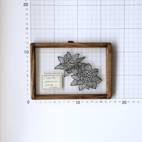 フキノトウの切り絵フレーム