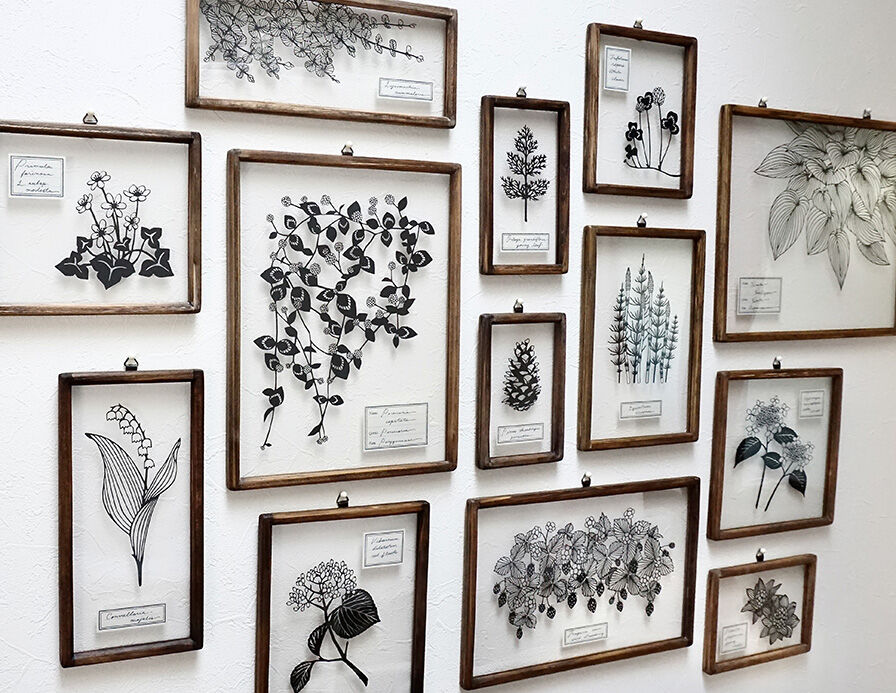 ツクシとスギナの切り絵フレーム | こえだ社