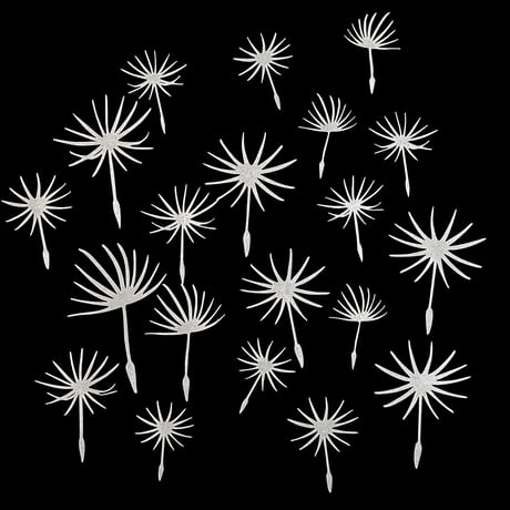タンポポの綿毛の切り絵